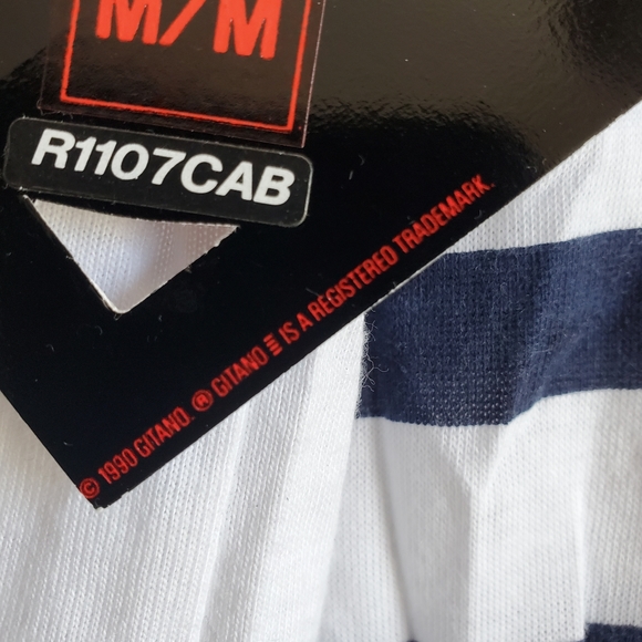 NWT Vintage Gitano button up Cardigan Contrast stripes patter sleeve Medium Size - Picture 10 of 10